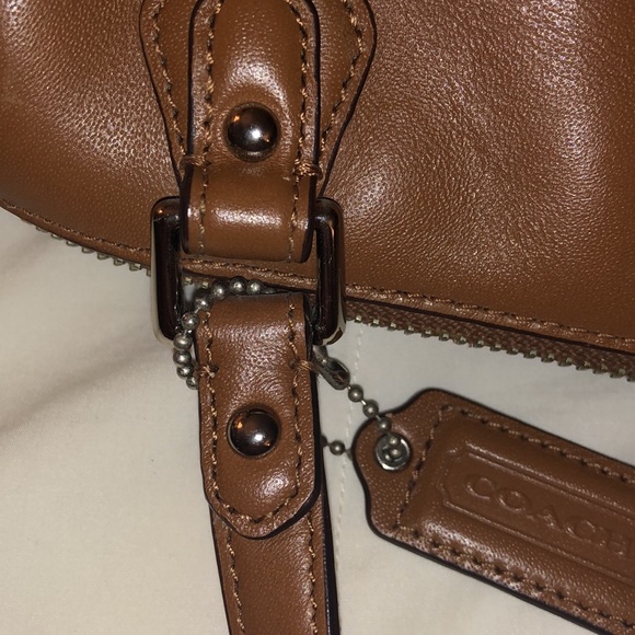 Coach Cognac Soft Leather Crossbody - Picture 15 of 16